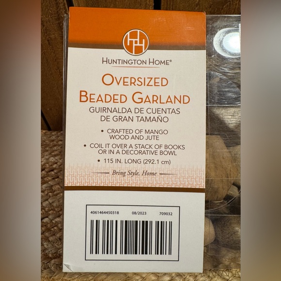 NIB Huntington Home Oversized Beaded Garland 115” Long - Picture 3 of 4